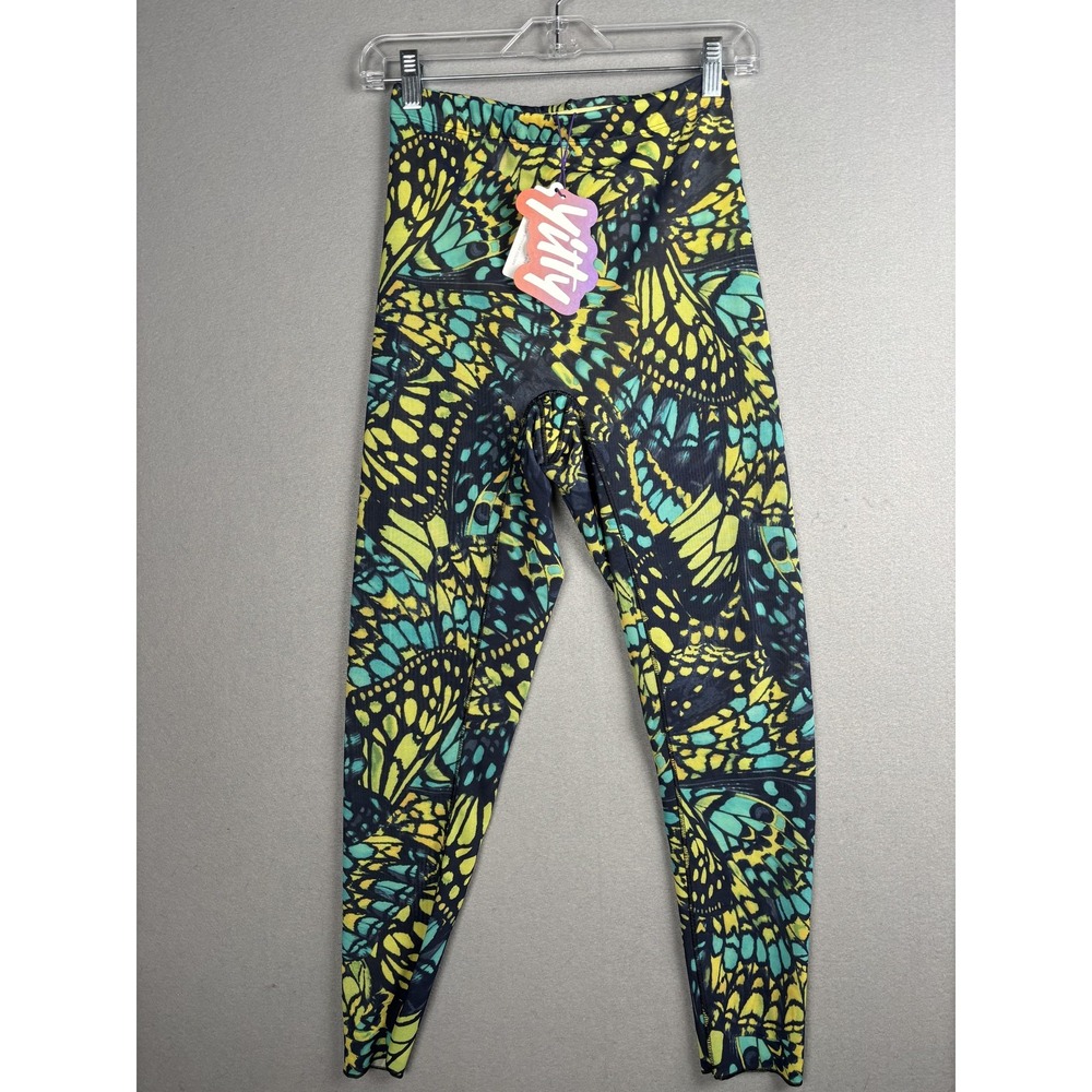 Yitty Leggings Womens Medium Butterfly Print High Rise Stretch Yoga Pants